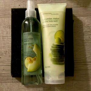 Bath & Body Works cucumber melon body splash and creamy body wash